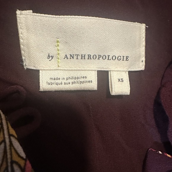 Anthropologie Lori Tunic Dress Size XS,Floral, Vacation. Mother Of Pearl Buttons - Picture 8 of 10